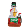 Animated Jazzy Musical Snowman Lighted Holiday Inflatable